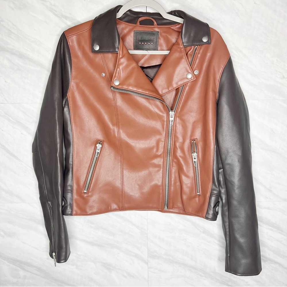 Blank NYC Pleather Moto Jacket Medium